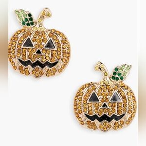 BaubleBar Pavé Crystal Pumpkin Statement Stud Earrings